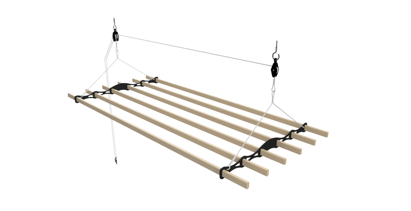 SwiftDry Lifestyle Contemporary 6 Rail Airer - Black (2 Sizes)