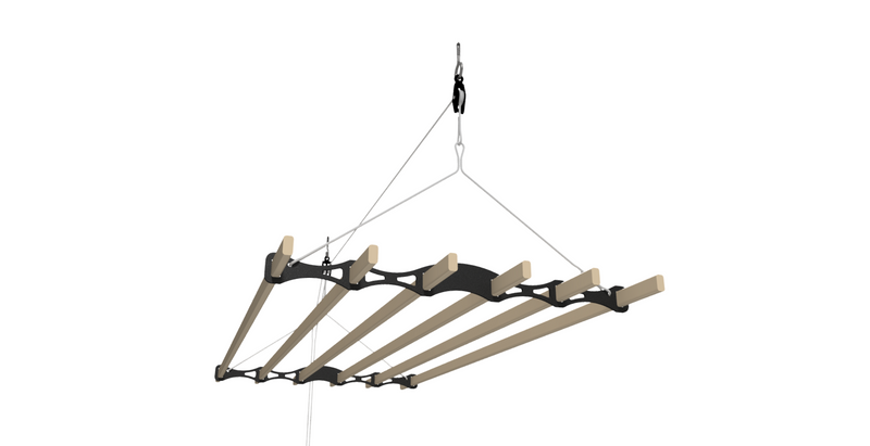SwiftDry Lifestyle Contemporary 6 Rail Airer - Black (2 Sizes)