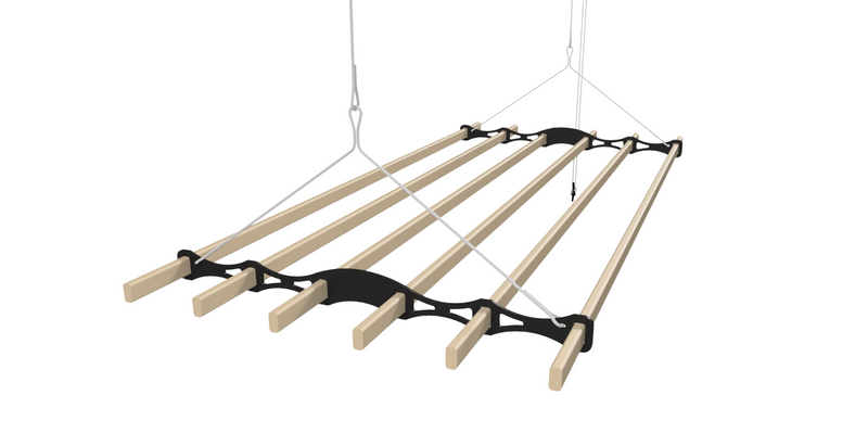SwiftDry Lifestyle Contemporary 6 Rail Airer - Black (2 Sizes)