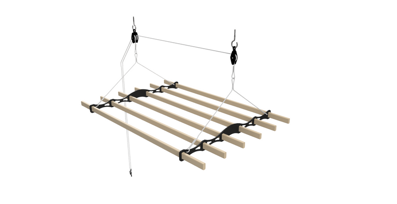 SwiftDry Lifestyle Contemporary 6 Rail Airer - Black (2 Sizes)