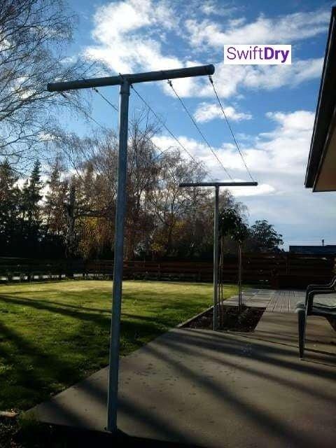 DandyLine T Bar Clothesline - (800mm wide, 24m) - SwiftDry Clotheslines NZ