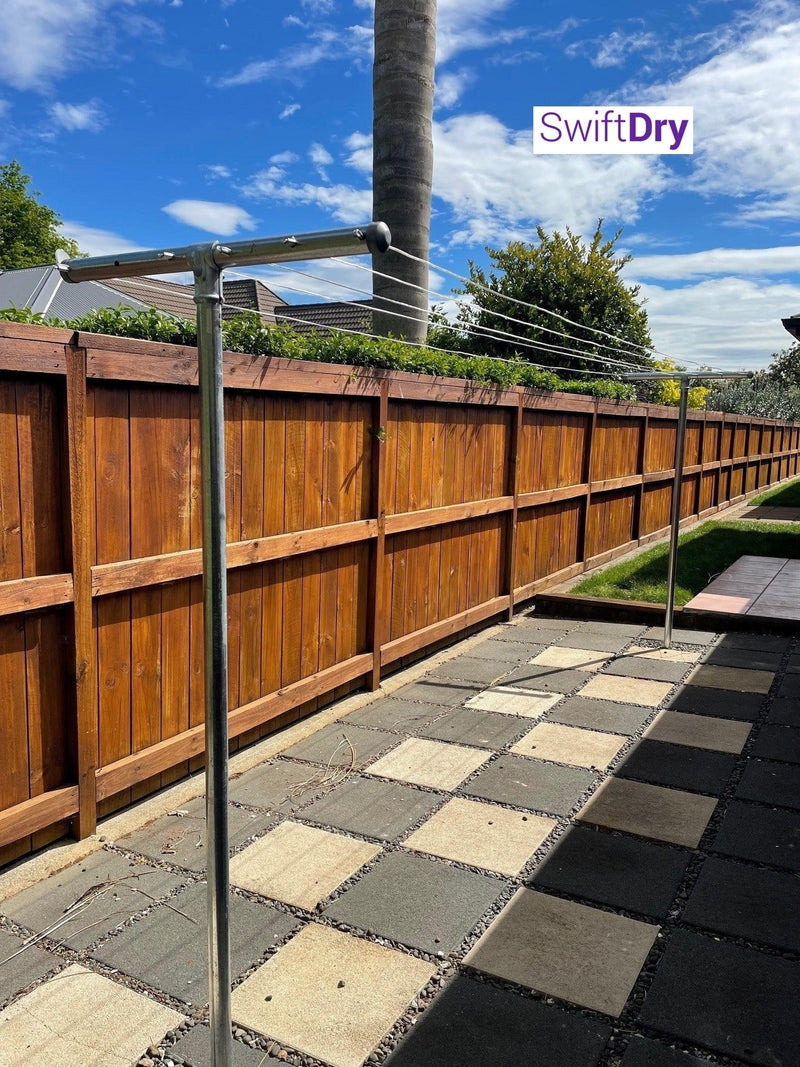DandyLine T Bar Clothesline - (800mm wide, 24m) - SwiftDry Clotheslines NZ