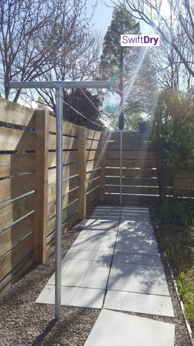 DandyLine T Bar Clothesline - (800mm wide, 24m) - SwiftDry Clotheslines NZ