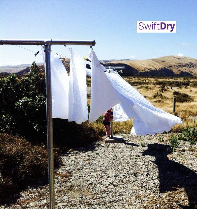 DandyLine T Bar Clothesline - (800mm wide, 24m) - SwiftDry Clotheslines NZ