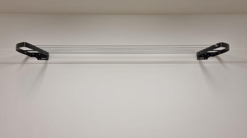 SwiftDry StreamLine Wall Mounted Clothesline - 6 Lines - Black - SwiftDry Clotheslines NZ