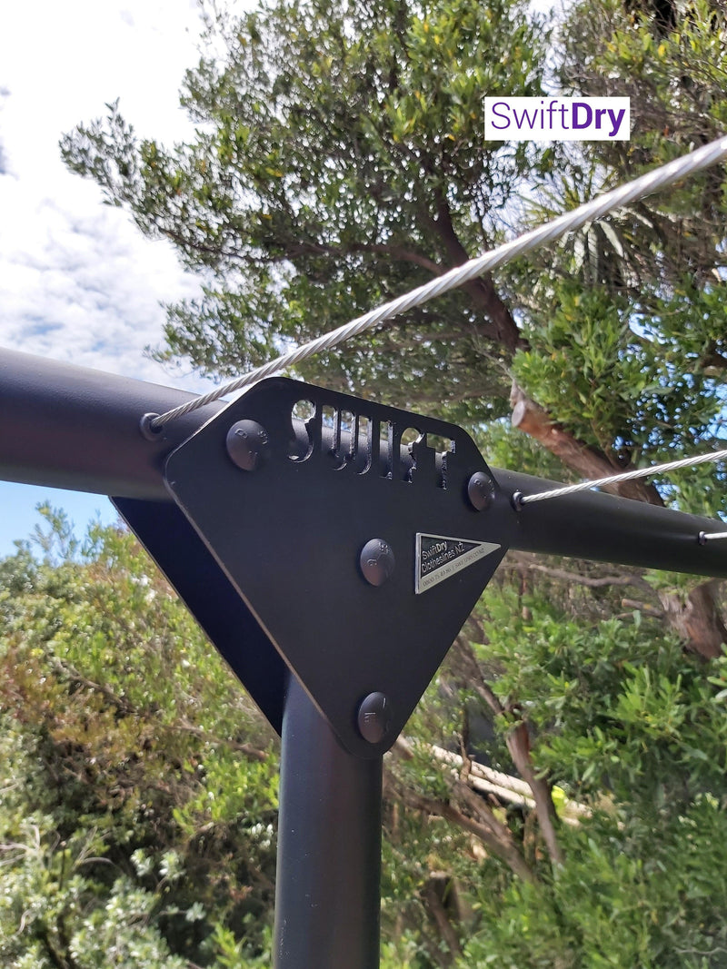 SwiftDry Coastline T Bar Clothesline (1200mm wide, 42m) - SwiftDry Clotheslines NZ