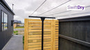 SwiftDry Coastline T Bar Clothesline (1200mm wide, 42m) - SwiftDry Clotheslines NZ