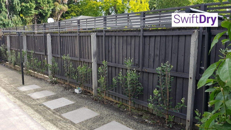 SwiftDry Coastline T Bar Clothesline (1200mm wide, 42m) - SwiftDry Clotheslines NZ