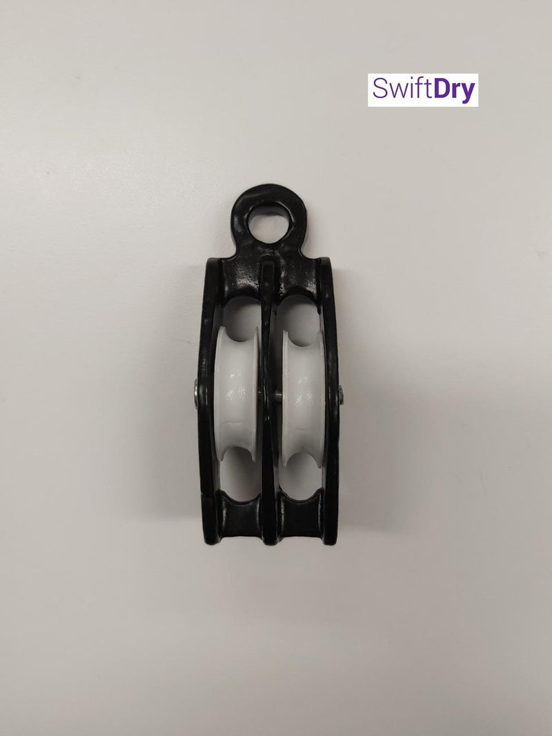SwiftDry Lifestyle Replacement Double Pulley - Black - SwiftDry Clotheslines NZ