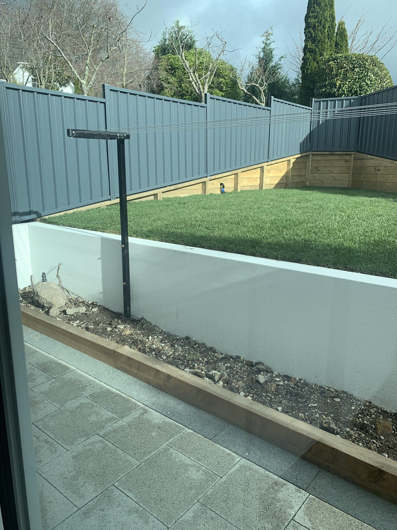 SwiftDry StreamLine Wall Mounted Clothesline - 6 Lines - Black - SwiftDry Clotheslines NZ